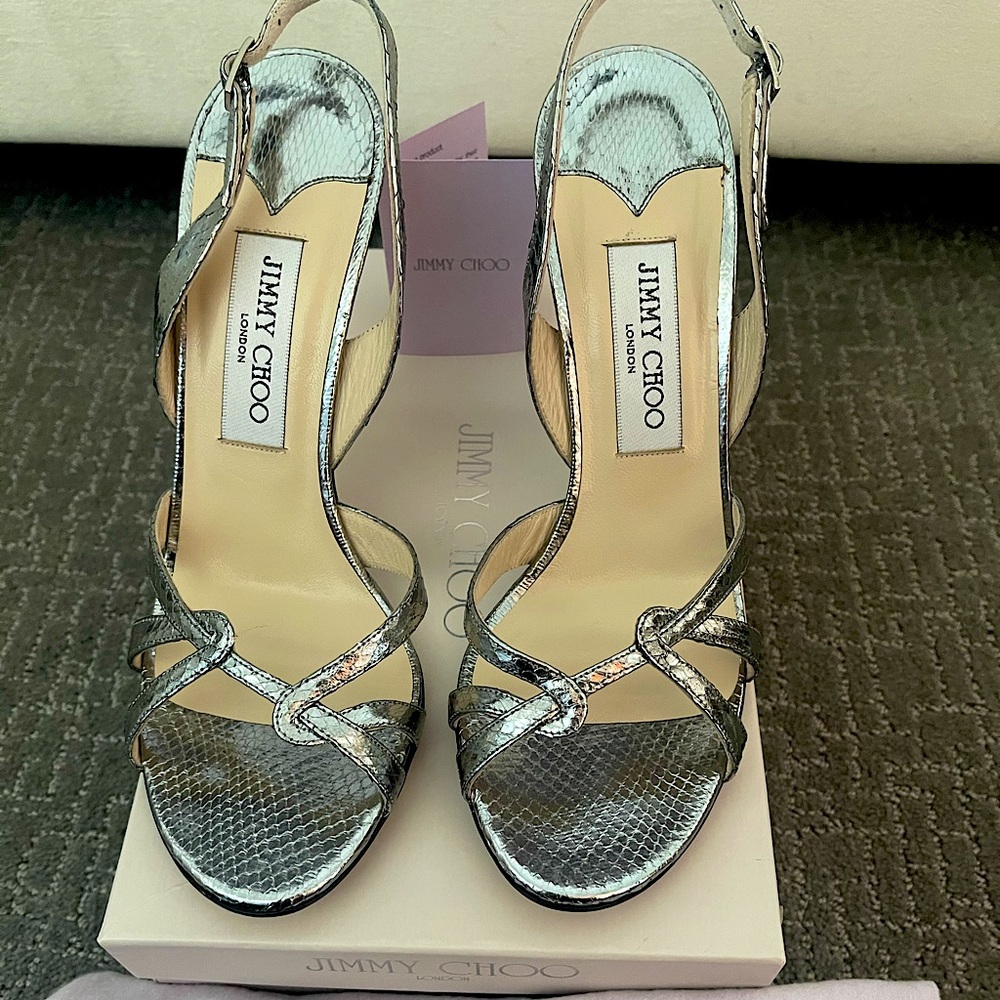Jimmy Choo metallic stiletto